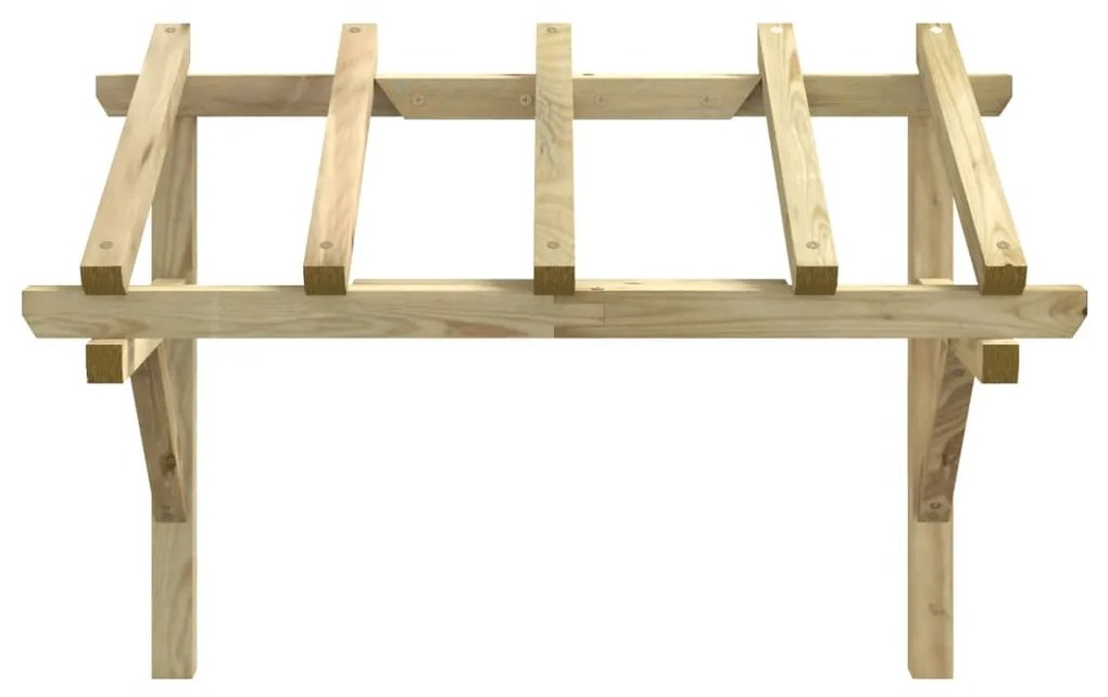 Toldo para porta 150x100x100 cm madeira de pinho maciça