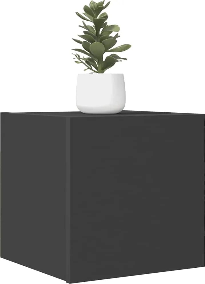 vidaXL Móvel de TV de parede 30,5x30x30 cm cinzento