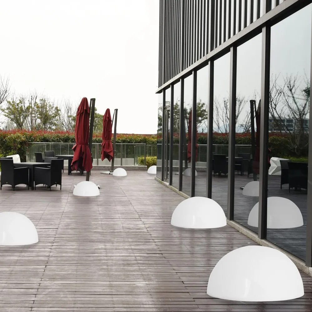Conjunto de 3 luzes solares LED Jardim 20,5 x 10 cm semicirculares