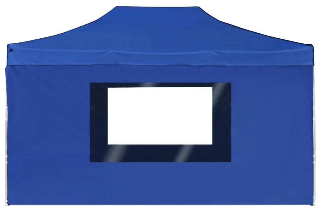 Tenda dobrável profissional com paredes alumínio 4,5x3m azul