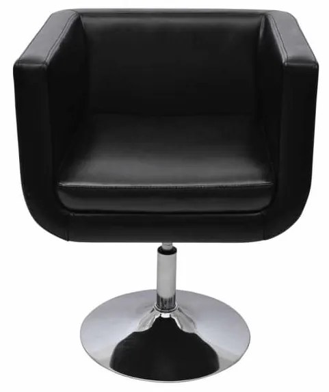 Cadeiras de bar 2 pcs couro artificial preto