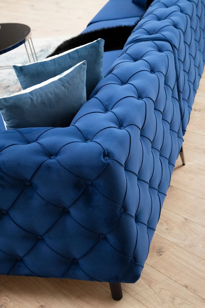 Sofá de Canto Como – Azul Marinho – 310 cm x 70 cm x 270 cm