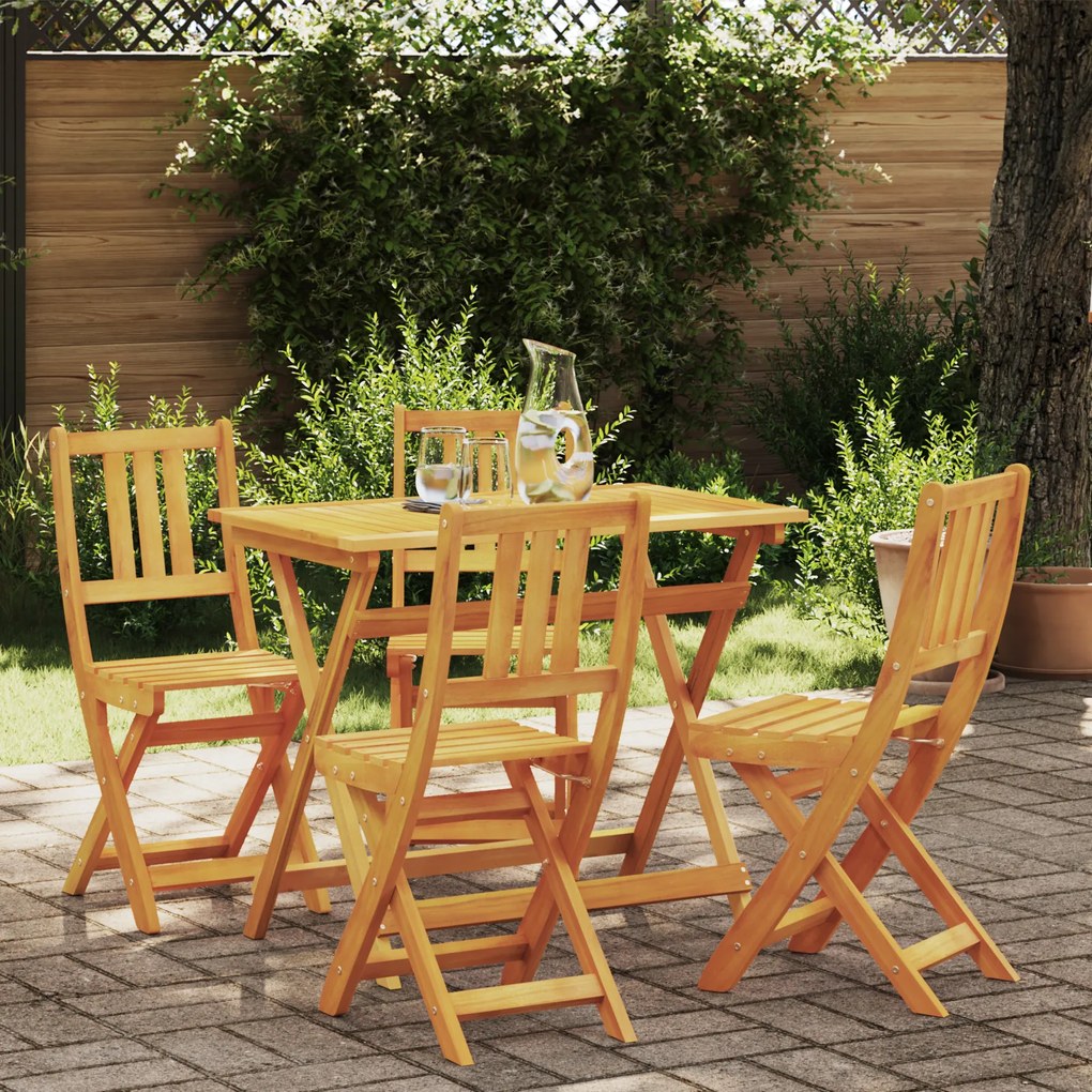 Conjunto Bistro de Jardim de 4 Peças vidaXL Madeira Sólida de Acácia