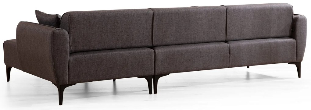Sofá de Canto Belissimo – Cinzento Escuro – 270 x 140 cm