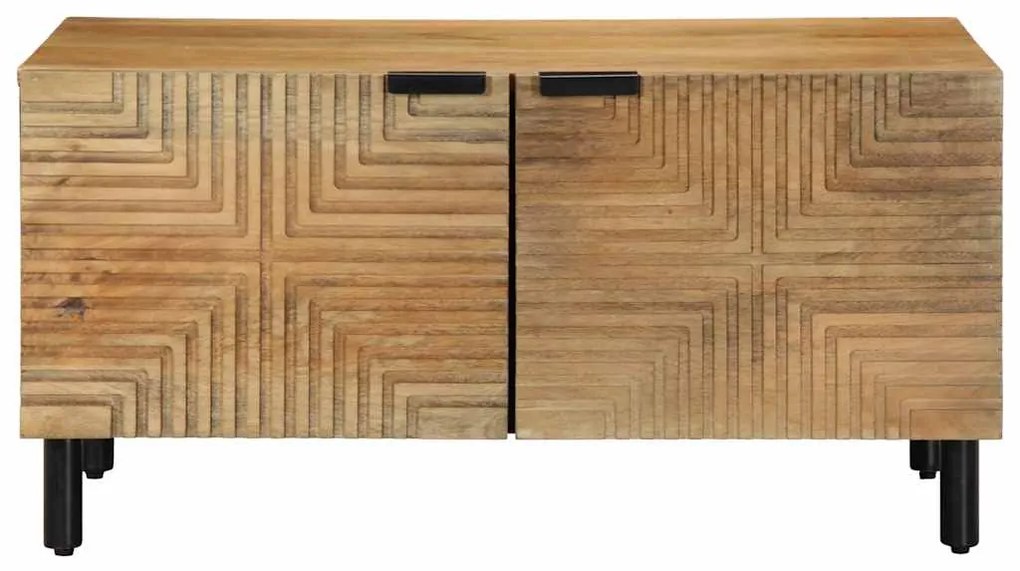 Mesa de centro castanho 80x50x40 cm madeira de mangueira maciça