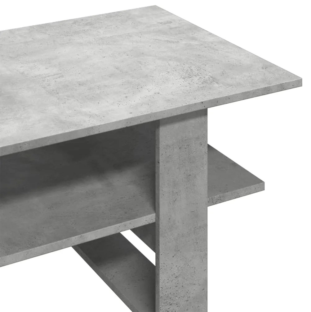 Mesa de centro 102x55x42 cm madeira processada cinza cimento