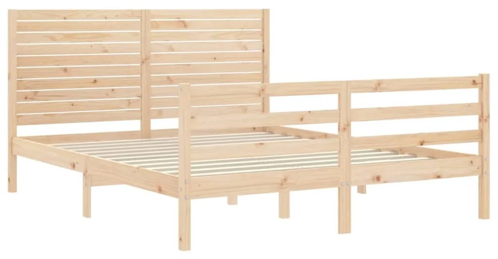 Estrutura de cama King Size com cabeceira madeira maciça