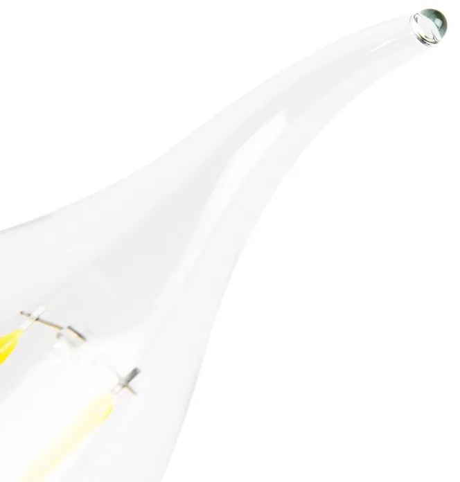 Conjunto de 5 lâmpadas LED filamento vela E14 reguláveis 250lm 2700K