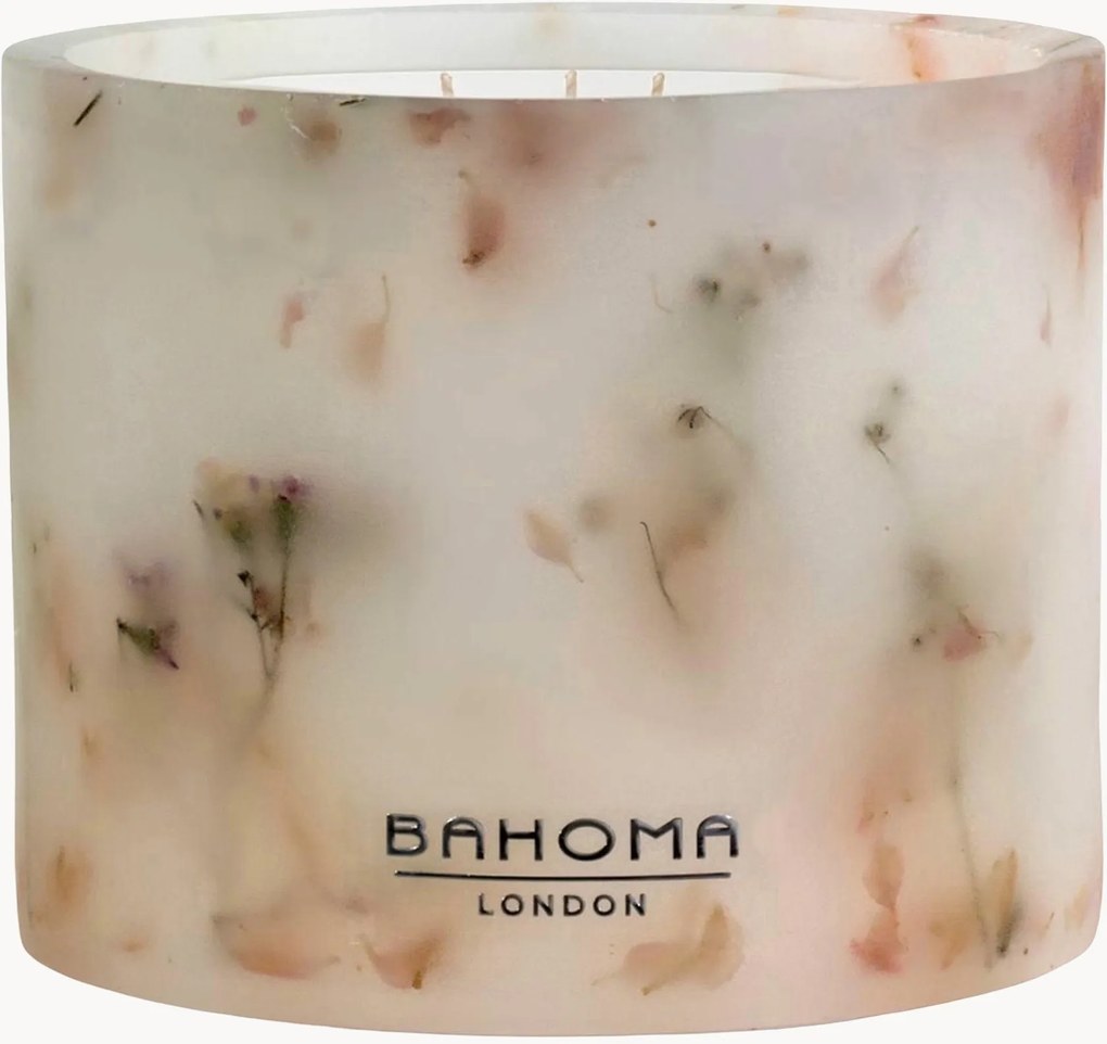 Vela perfumada artesanal com três pavios Botanica (flor de cerejeira)