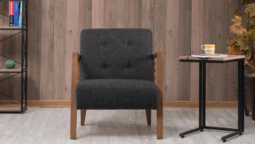 Cadeira Wing Kemer – Cinzento Escuro – 69x80x83 cm