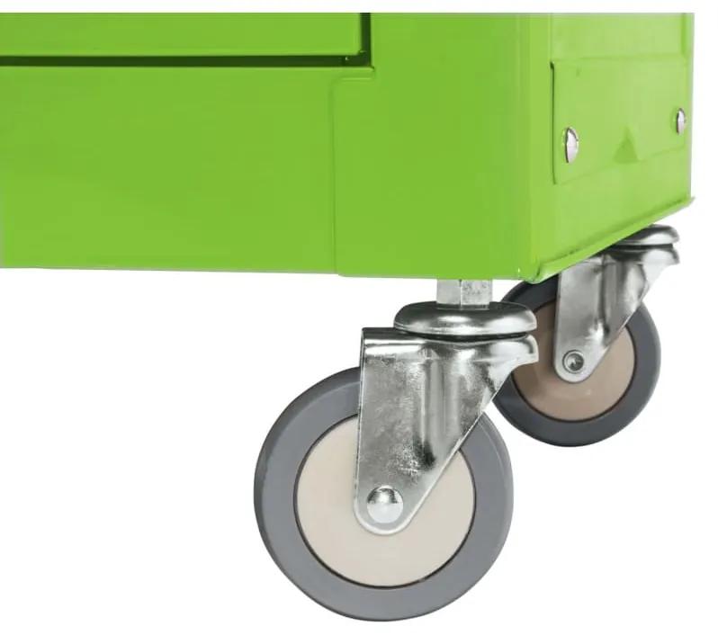 Draper Tools Armário de ferramentas com rodas 61,6x33x99,8 cm verde