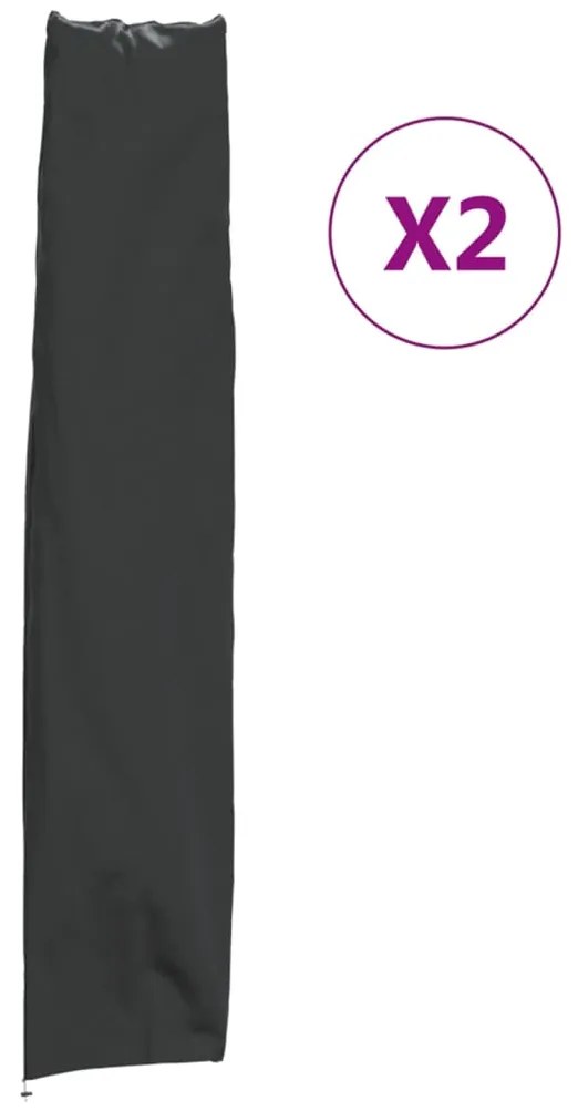 vidaXL Capas para guarda-sol de jardim 2 pcs 136x25/23,5cm oxford 420D