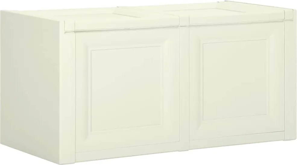 vidaXL Caixa para almofadões 86x40x42 cm 85 L cor de baunilha