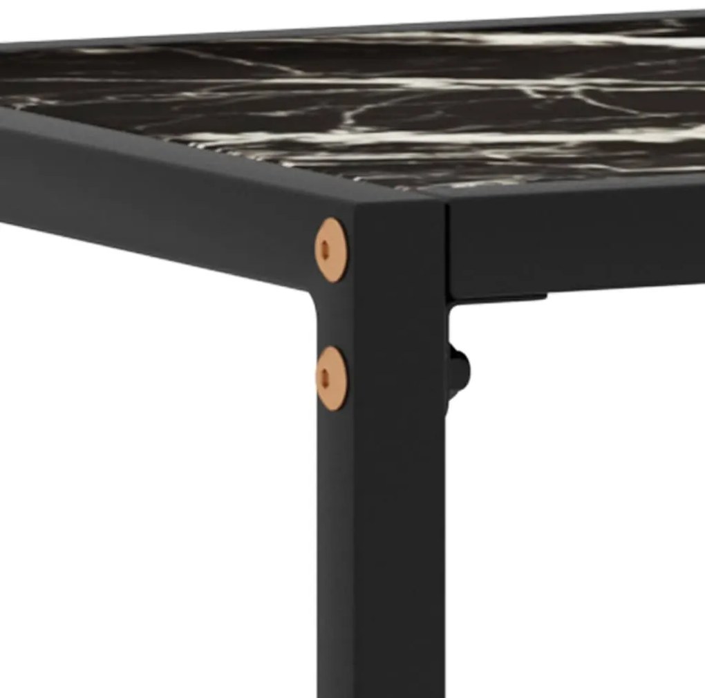 Mesa consola 60x35x75 cm vidro temperado preto