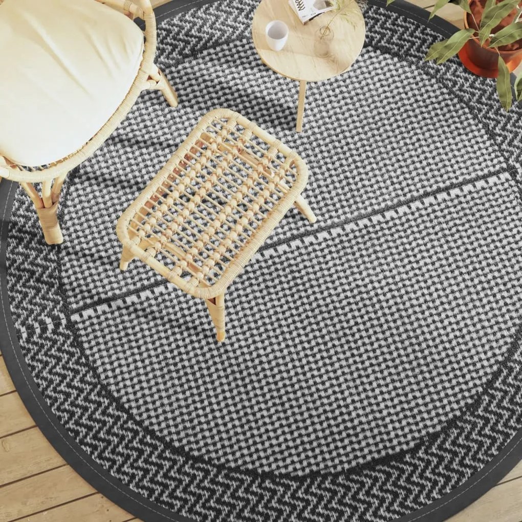 Tapete de exterior Ø200 cm ARAKIL PP cinzento
