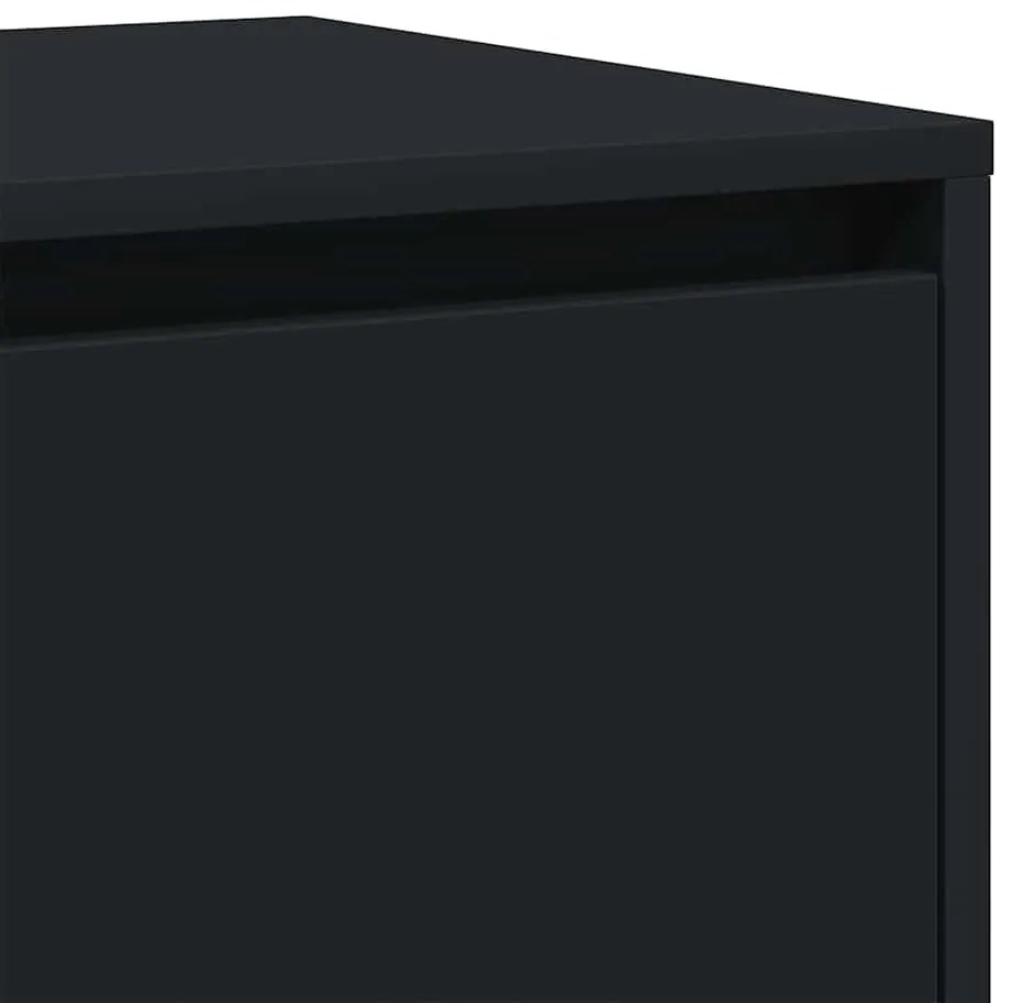 Aparador Preto Preto Madeira engenheirada 120 x 41 x 75 cm