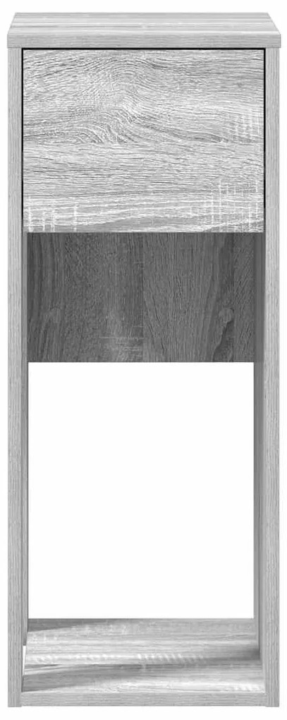 Suporte torre de computador com gaveta 30x44x74 cm cinza sonoma