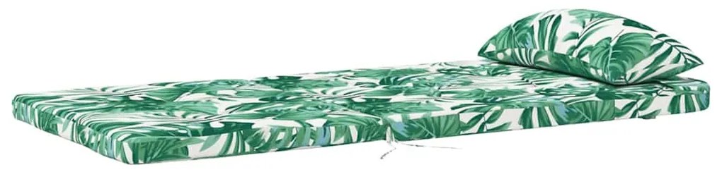Almofada Tropical com Padrão de Folhas Padrão de Folhas Poliéster