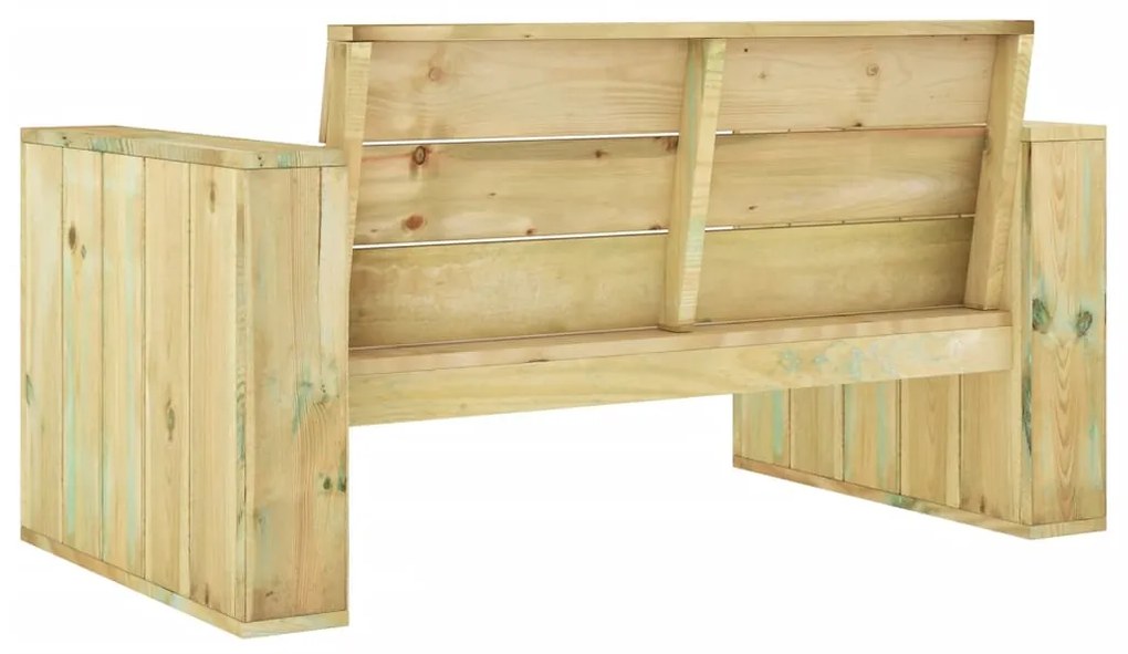 3 pcs conjunto lounge de jardim madeira de pinho impregnada