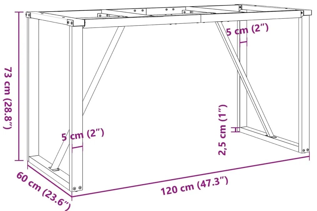 Pernas para mesa de jantar estrutura em O aço