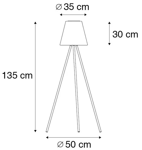 Candeeiro de pé moderno para exterior preto IP44 com LED solar - Virginia Design