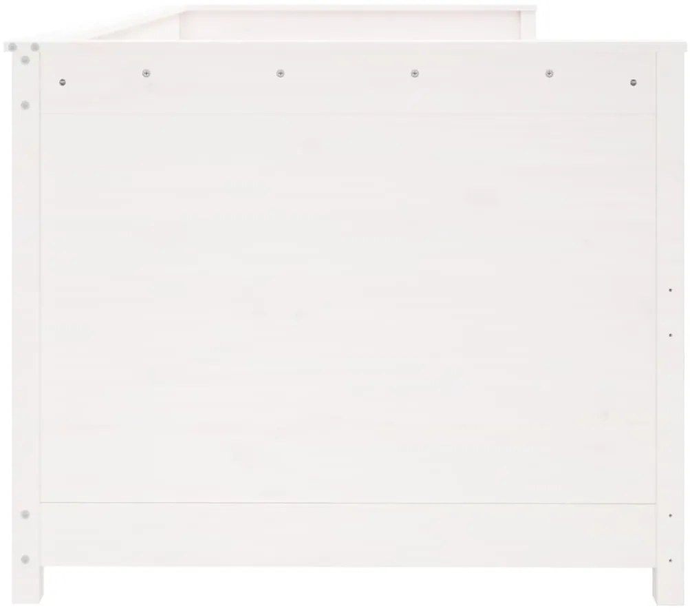Sofá-cama sem colchão 80x200 cm madeira de pinho maciça branco