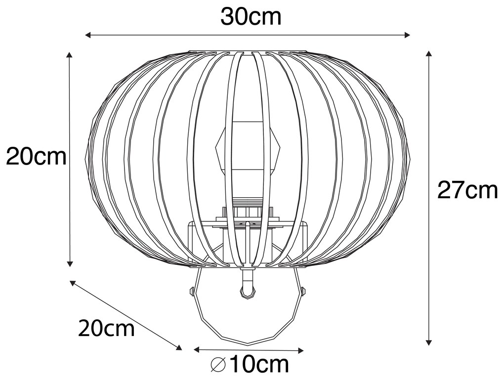 Candeeiro de parede design branco 30 cm - Johanna Design