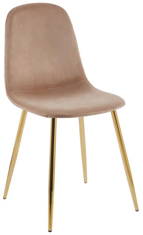 Cadeira Golden Teok Veludo - Champanhe