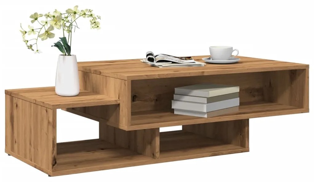 Mesa de centro 105x55x32 cm deriv. madeira carvalho artisiano