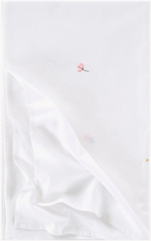 Toalha de mesa em algodão bordada Fleur