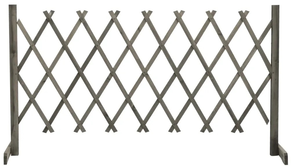 vidaXL Vedação em treliça para jardim 150x80 cm abeto maciço cinzento