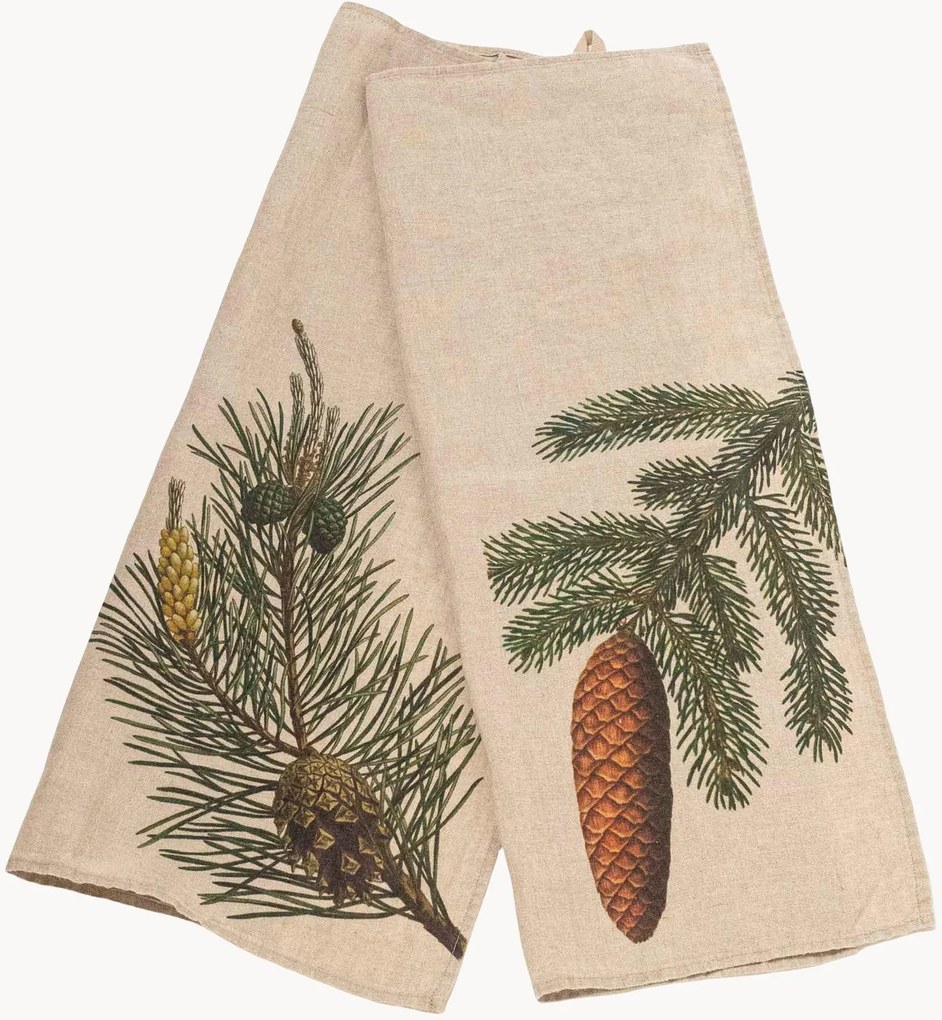 Panos de cozinha em linho Spruce & Pine New, conjunto de 2