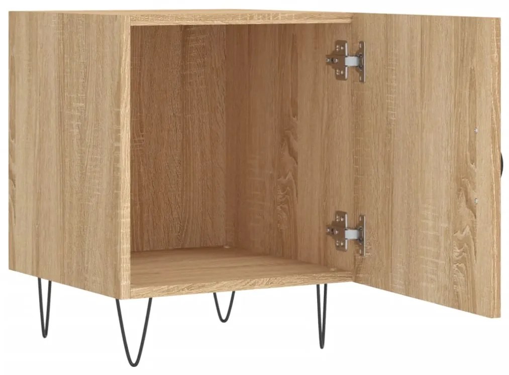 Mesa cabeceira 2pcs 40x40x50cm deriv. madeira carvalho sonoma