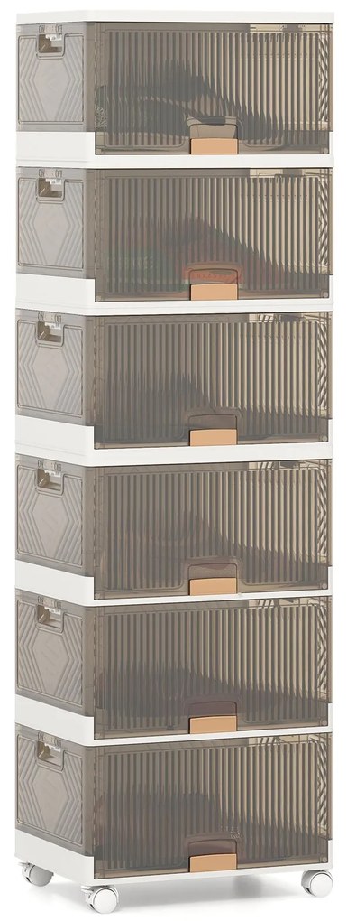 Mesa lateral em formato de C, mesa estreita com prateleiras de armazenamento, rodízios com trava universal, mesa móvel branca