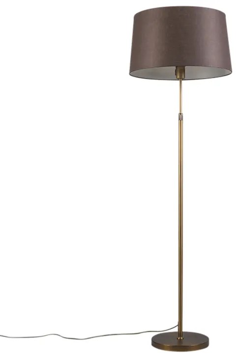 LED Candeeiro de pé inteligente bronze com cúpula castanha 45 cm incl. Wifi A60 - Parte Moderno,Design