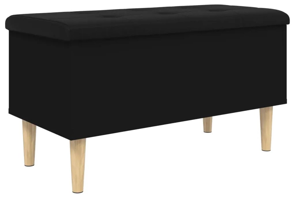 Banco de arrumação 82x42x46 cm derivados de madeira preto