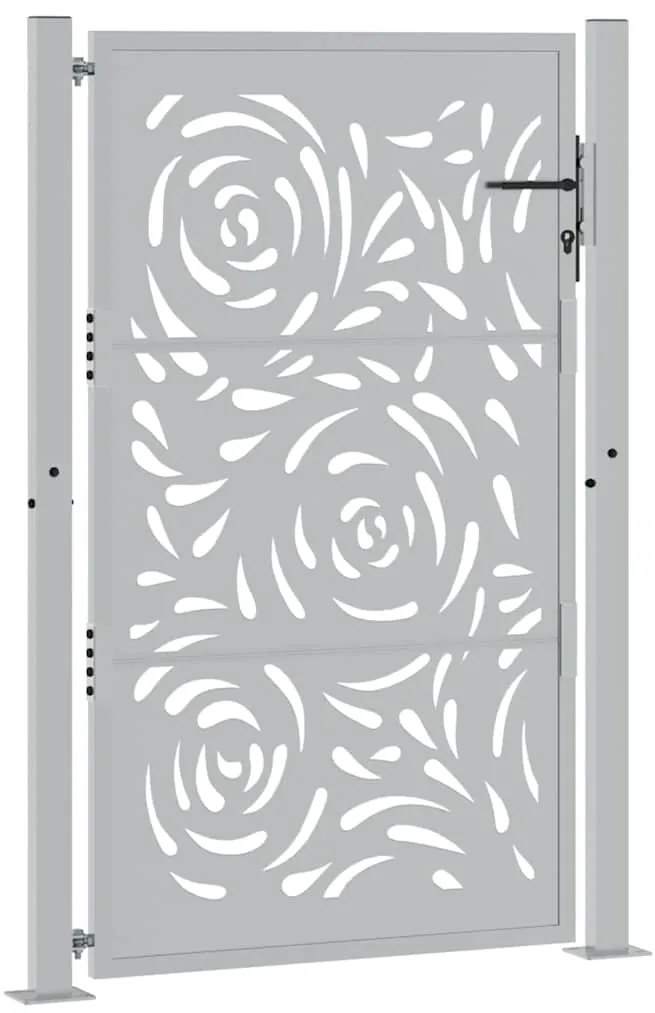 Portão de jardim 105x155 cm design de chama de aço resistente