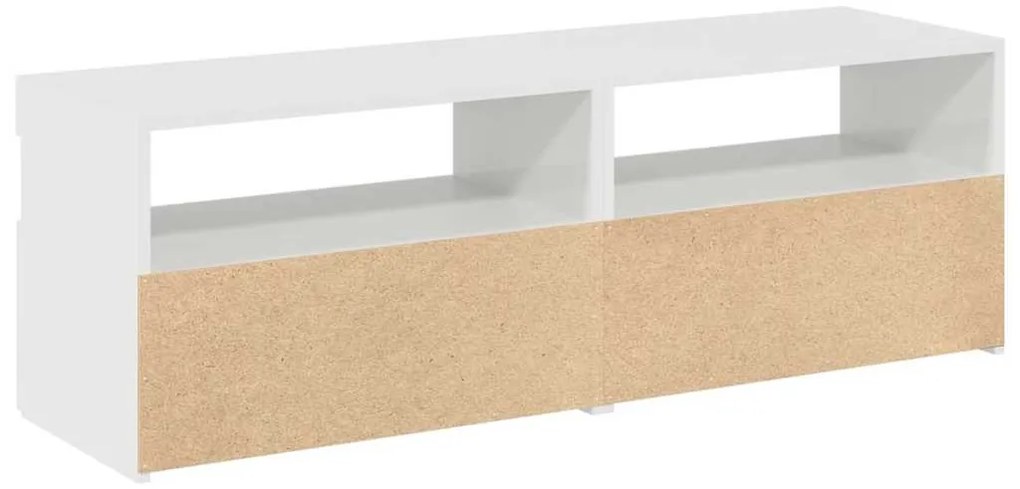 Móveis de TV com luzes LED 2 pcs 60x35x40 cm branco brilhante