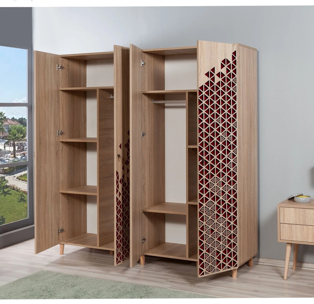 Roupeiro Imaj – Carvalho Sonoma – 180x192x52 cm