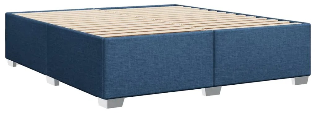Cama com molas/colchão 180x200 cm tecido azul