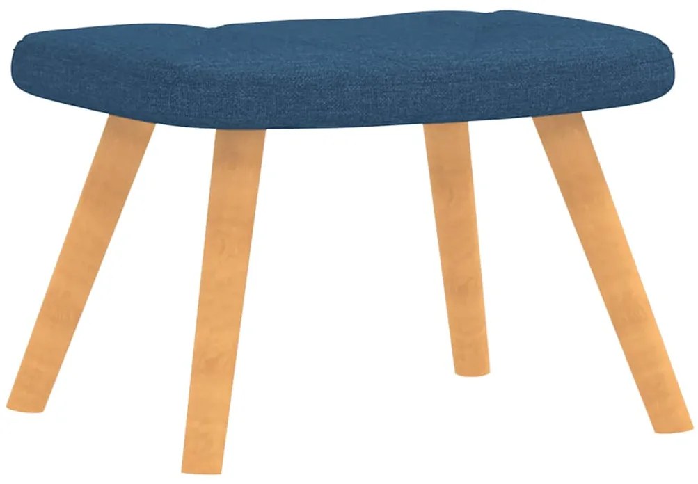 Cadeira de descanso com banco tecido azul