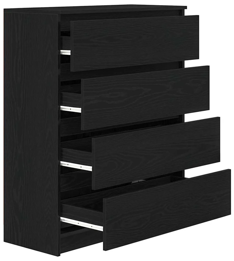 Aparador 80x35x99 cm derivados de madeira carvalho preto