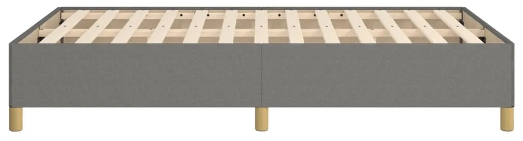 Estrutura de cama sem colchão 120x200 cm tecido cinzento-escuro