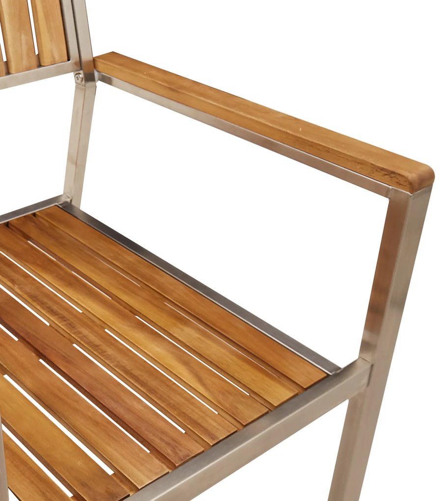 Conjunto de Jantar para o Jardim vidaXL 7 Peças em Madeira de Acácia