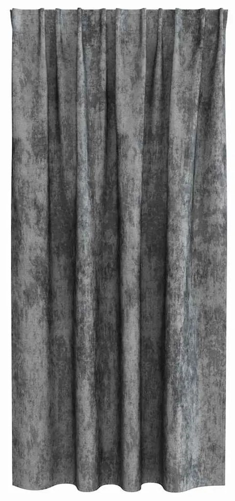 Cortinas de Veludo 2 peças com Ilhós Cinza 175 x 140 cm