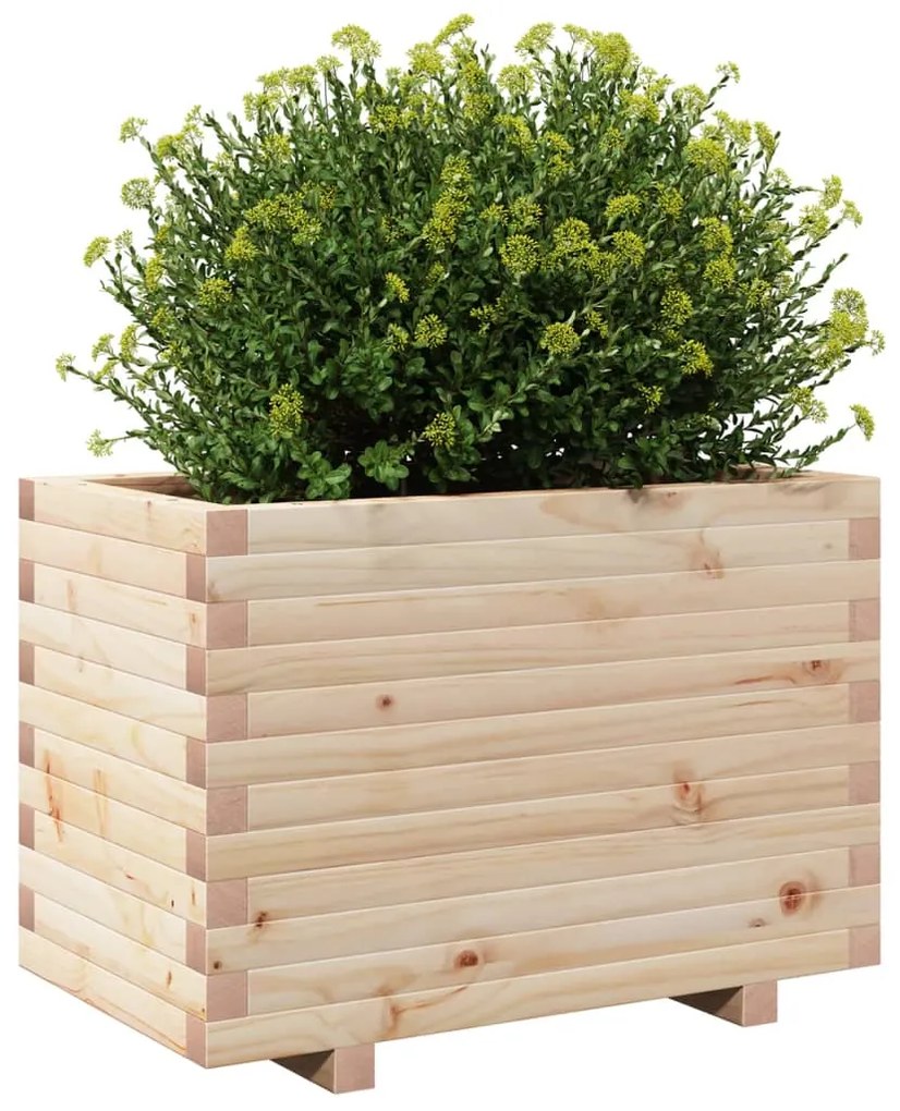 Vaso/floreira de jardim 70x40x49,5 cm madeira de pinho maciça