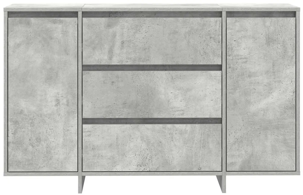 Sideboard Cinzento de Concreto 120x41x75 cm em Madeira Engenheirada