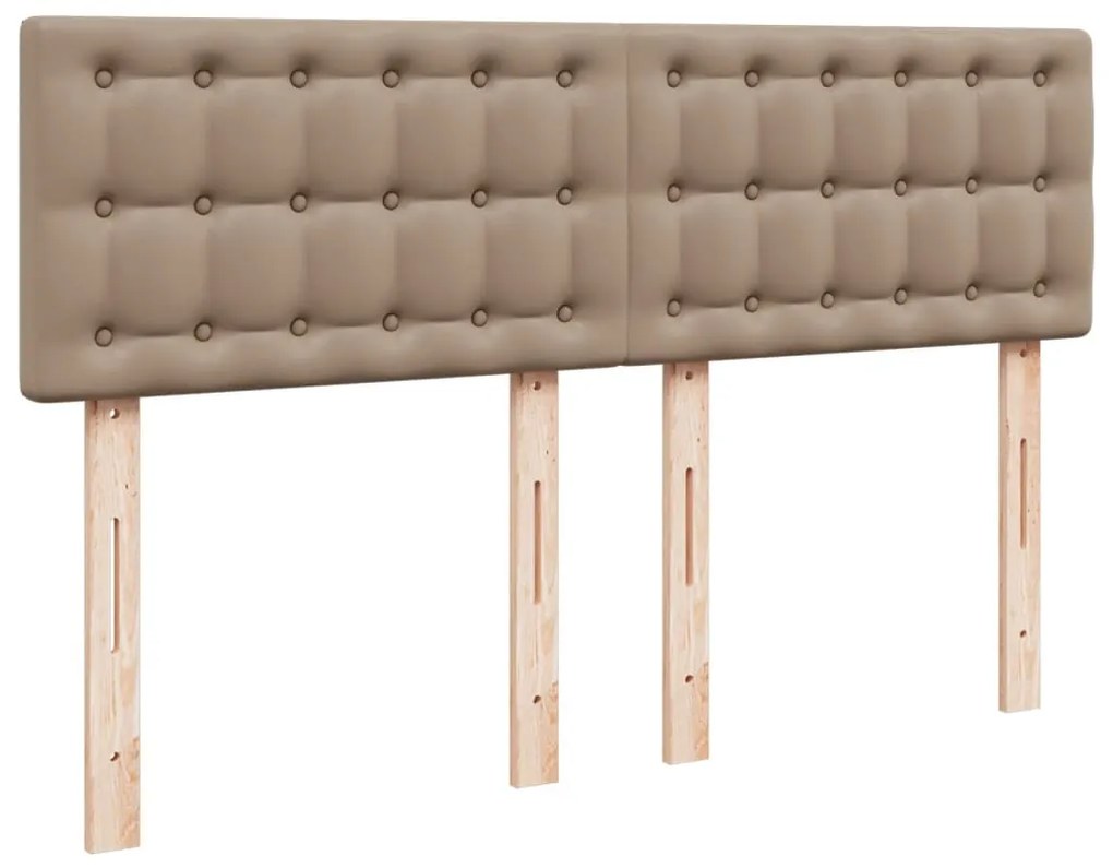 Cama com Molas/Colchão e Luzes Led - 140x200 cm - Couro Artificial Cap