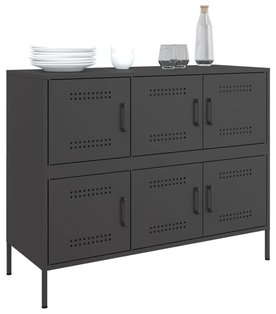 Aparador 100,5x39x79 cm aço preto