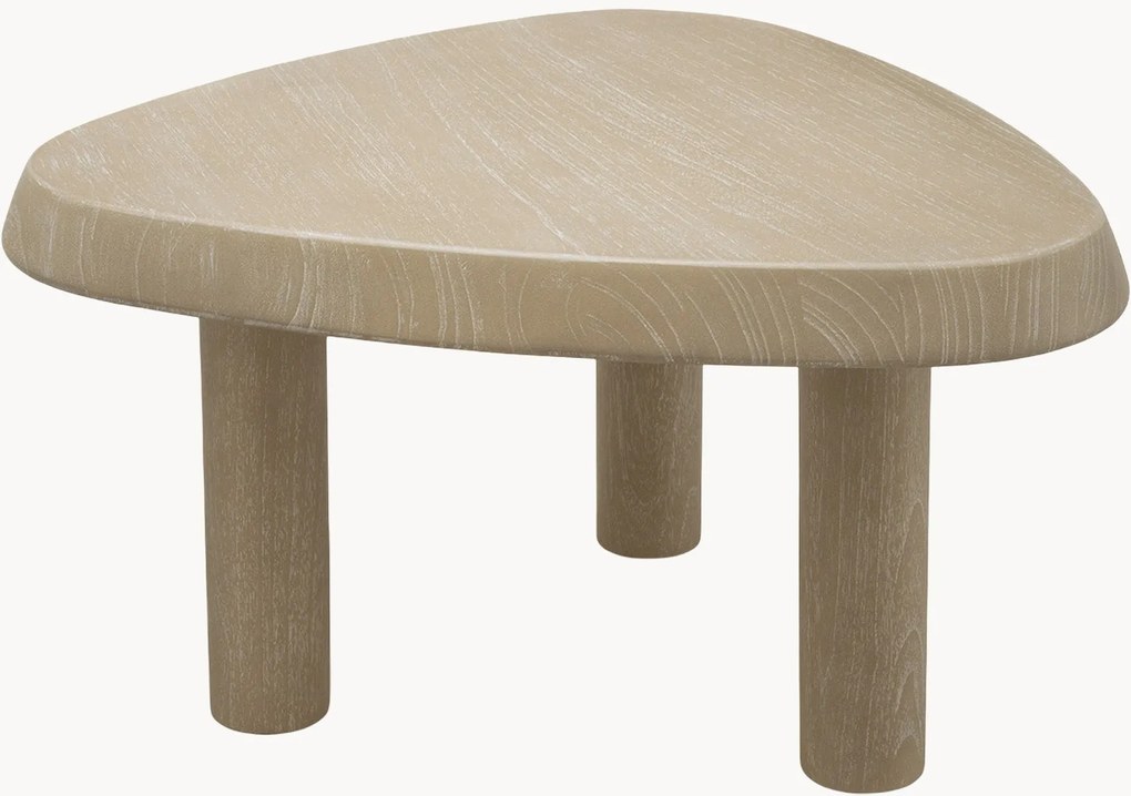 Mesa de centro em madeira mindi com forma orgânica Briël